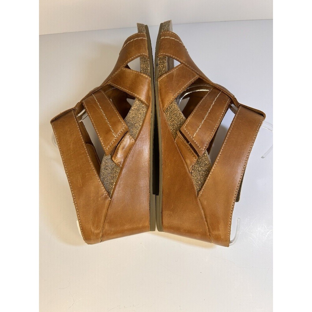 Taos lydia Leather Slide Cognac Brown Womens 11 EU 42 - Picture 5 of 8